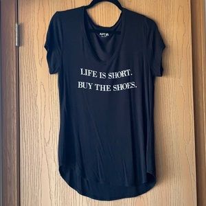 Life is short. Buy the shoes. V-neck Tee